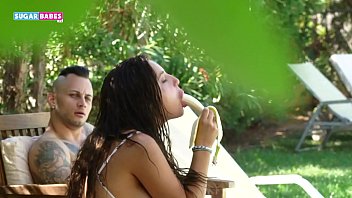 Skinny Greek whore gets fucked through her panties with a home video clip